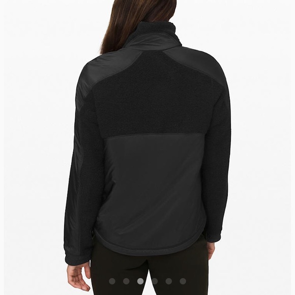 Lululemon Go Cozy Jacket Black Sherpa Fleece - Picture 2 of 7